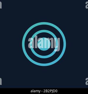 Target rings. Epicenter mark. Circle waves. Stock Vector illustration isolated on white background. Stock Vector