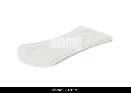 Used Sanitary Pad on Pink Background