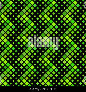 Geometrical square pattern background design - green abstract vector illustration from diagonal squares Stock Vector