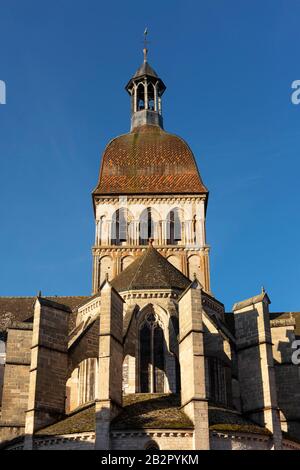 Basilique Notre-Dame of Beaune city in France. Stock Photo