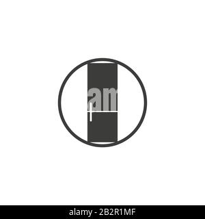 Freezer cold icon vector, filled flat sign, solid pictogram isolated on white. Refrigerator and snowflake symbol, logo illustration. Stock Vector