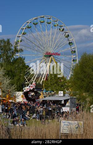 Riesenrad, Baumbluetenfest, Werder / Havel, Brandenburg, Deutschland Stock Photo
