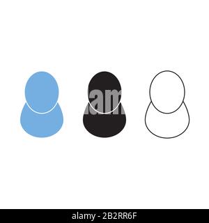 Account icons set. User profile sign web icon with check mark glyph. User authorized vector illustration design element. Flat style design icon. Accou Stock Vector