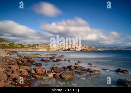 Colourful stones on the beach, Sardinia, Italy Stock Photo