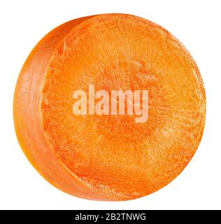 carrot slice isolated on a white background. Stock Photo