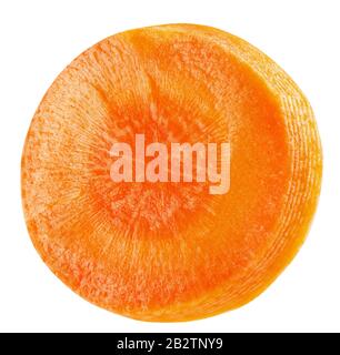 carrot slice isolated on a white background. Stock Photo