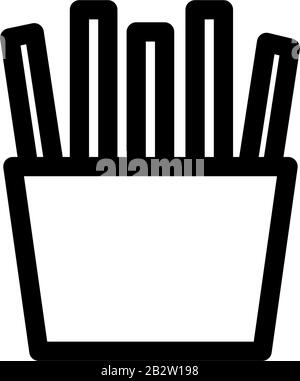 French fries icon design vector template Stock Vector