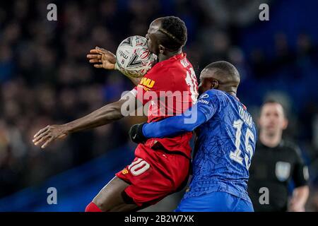 London, UK. 03rd Mar, 2020. during the FA Cup match between Chelsea and Liverpool at Stamford Bridge, London, England on 3 March 2020. Photo by David Horn. Credit: PRiME Media Images/Alamy Live News Stock Photo