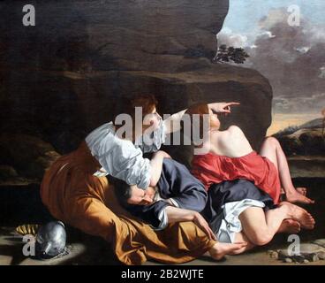 1622 Gentileschi Lot und seine Töchter anagoria. Stock Photo