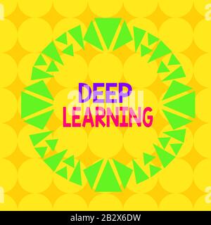 Handwriting text Deep Learning. Conceptual photo the collection of algorithms used in machine learning Asymmetrical uneven shaped format pattern objec Stock Photo