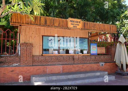 NHA TRANG, VIETNAM – 28 FEBRUARY 2020 : Ticket office Ponagar Tower (Thap Ba Po Nagar) Stock Photo