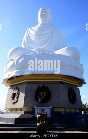 NHA TRANG, VIETNAM – 28 FEBRUARY 2020 : Long Son Pagoda, also known as Chua Long Son, is situated on the foothill of Trai Thuy Mountain in the city of Stock Photo