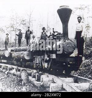 Gauley River logging railroad West Virginia. Stock Photo