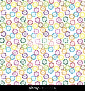 Seamless background with colorful buttons. EPS 10 vector illustration. Stock Vector