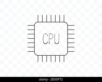 Cpu, processor icon. Vector illustration, flat design. Stock Vector