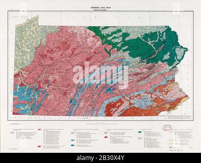 General soil map, Pennsylvania Stock Photo