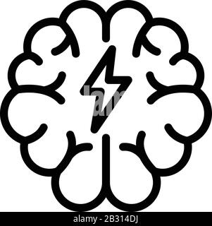 Brainstorming icon, outline style Stock Vector
