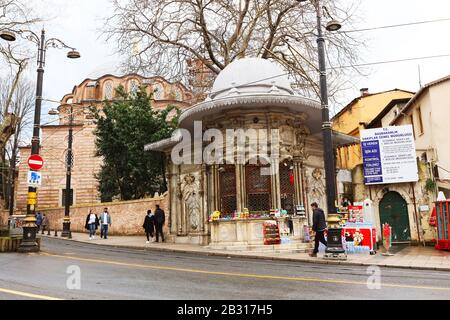 Tombs of the Turkish Sultans in modern Istanbul. Pergolas, necropolises are architectural buildings. Istanbul Stock Photo