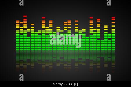 Music equalizer. Dynamic volume. Vector illustration. Stock Vector