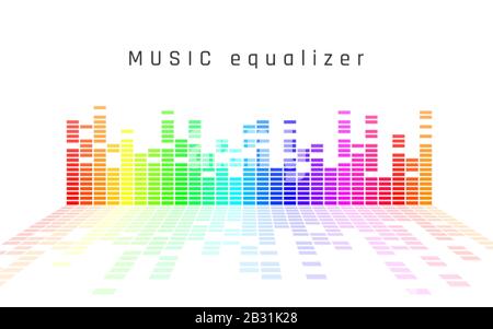 Music equalizer. Dynamic volume. Vector illustration. Stock Vector