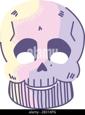 skull bones, body part on white background vector illustration design Stock Vector