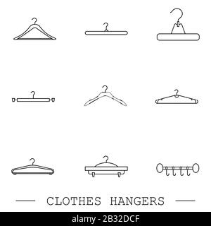 hanger accessory clothing vector illustration line and fill icon Stock  Vector Image & Art - Alamy