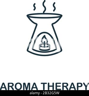 Aroma Therapy icon from spa therapy collection. Simple line element Aroma Therapy symbol for templates, web design and infographics Stock Vector