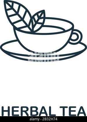 Herbal Tea icon from spa therapy collection. Simple line element Herbal Tea symbol for templates, web design and infographics Stock Vector