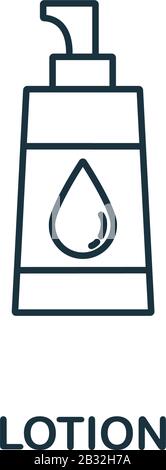 Lotion icon from spa therapy collection. Simple line element Lotion symbol for templates, web design and infographics Stock Vector