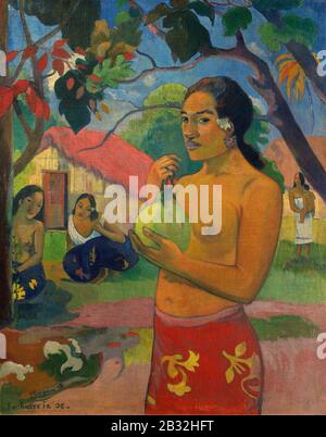 'Eu haere ia oe (Woman Holding a Fruit. Where Are You Going?)', 1893