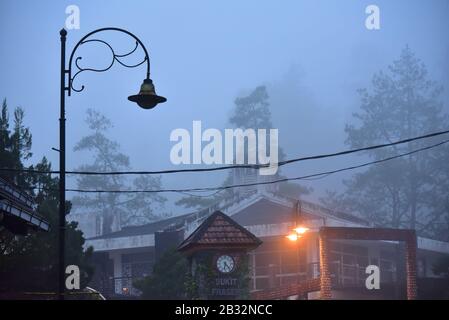 Fraser Hill highland town in the morning mist. Malaysia Stock Photo