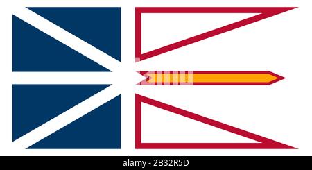 The provincial Flag Of Quebec Canada with motif and Union Flag Stock Vector