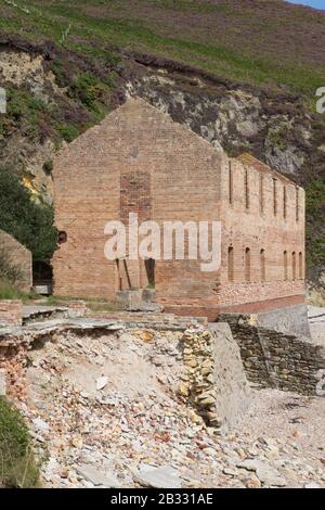 The abandoned brick works at Porth Wen on the Isle of Anglesey, Wales Stock Photo