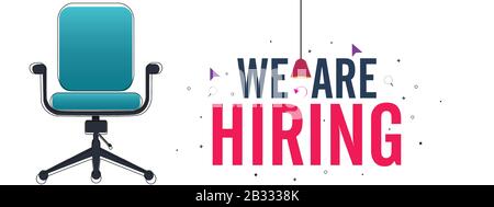 We're hiring. Vector flat illustration on white backgrounds Stock Vector