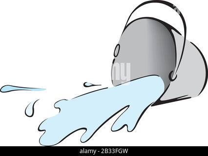 a bucket of water Stock Vector