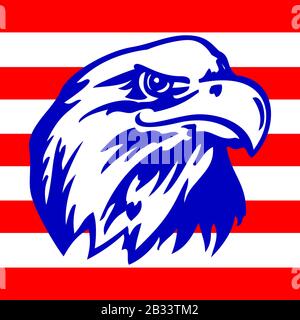 A background featuring American eagle and strispe background Stock Vector