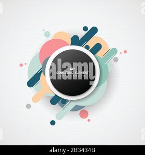 Abstract color minimal style of geometry element cover background. Use for ad, poster, cover design, print, template. illustration vector eps10 Stock Vector