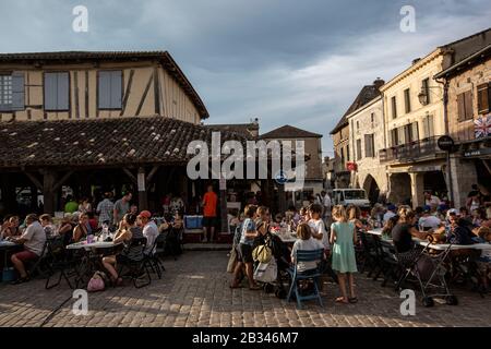 Villeréal medieval bastide town in the Lot-et-Garonne department in south-western France, Europe Stock Photo