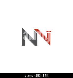 Initial letter nv or vn logo vector design template Stock Vector