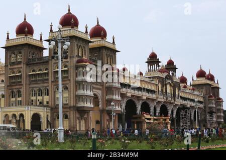 24 Nov 2017, Palace of Mysore, Ambavilas Palace, Mysore, Karnataka India. Official residence of the Wodeyars — rulers of Mysore Stock Photo