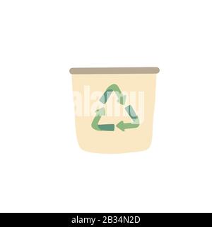 Recycle symbol isolated on white background. Zero waste concept. Vector eco friendly emblem. Stock Vector