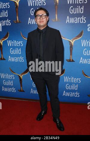 Writers Guild Awards 2020 - West Coast Ceremony Arrivals at the Beverly Hilton Hotel in Beverly Hills, California on February 1, 2020 Featuring: Han Jin Won Where: Beverly Hills, California, United States When: 01 Feb 2020 Credit: Sheri Determan/WENN.com Stock Photo