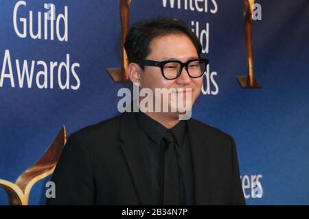 Writers Guild Awards 2020 - West Coast Ceremony Arrivals at the Beverly Hilton Hotel in Beverly Hills, California on February 1, 2020 Featuring: Han Jin Won Where: Beverly Hills, California, United States When: 01 Feb 2020 Credit: Sheri Determan/WENN.com Stock Photo