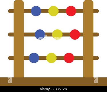 abacus icon illustrated in vector on white background Stock Vector