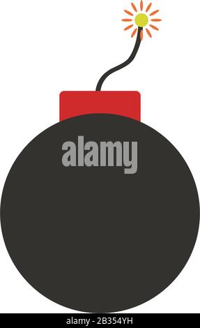bomb icon illustrated in vector on white background Stock Vector