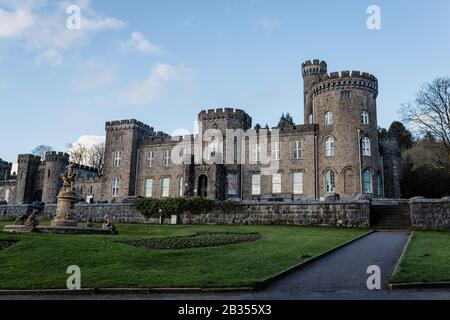 MERTHYR TYDFIL - WALES - MARCH 03: Cyfarthfa Castle is a castellated mansion that was the home of the Crawshay family, ironmasters of Cyfarthfa Ironwo Stock Photo