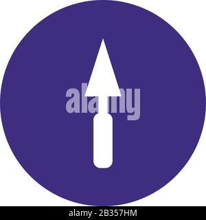trowel icon illustrated in vector on white background Stock Vector