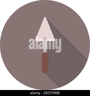 trowel icon illustrated in vector on white background Stock Vector