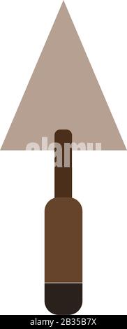 trowel icon illustrated in vector on white background Stock Vector