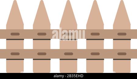 fence icon illustrated in vector on white background Stock Vector